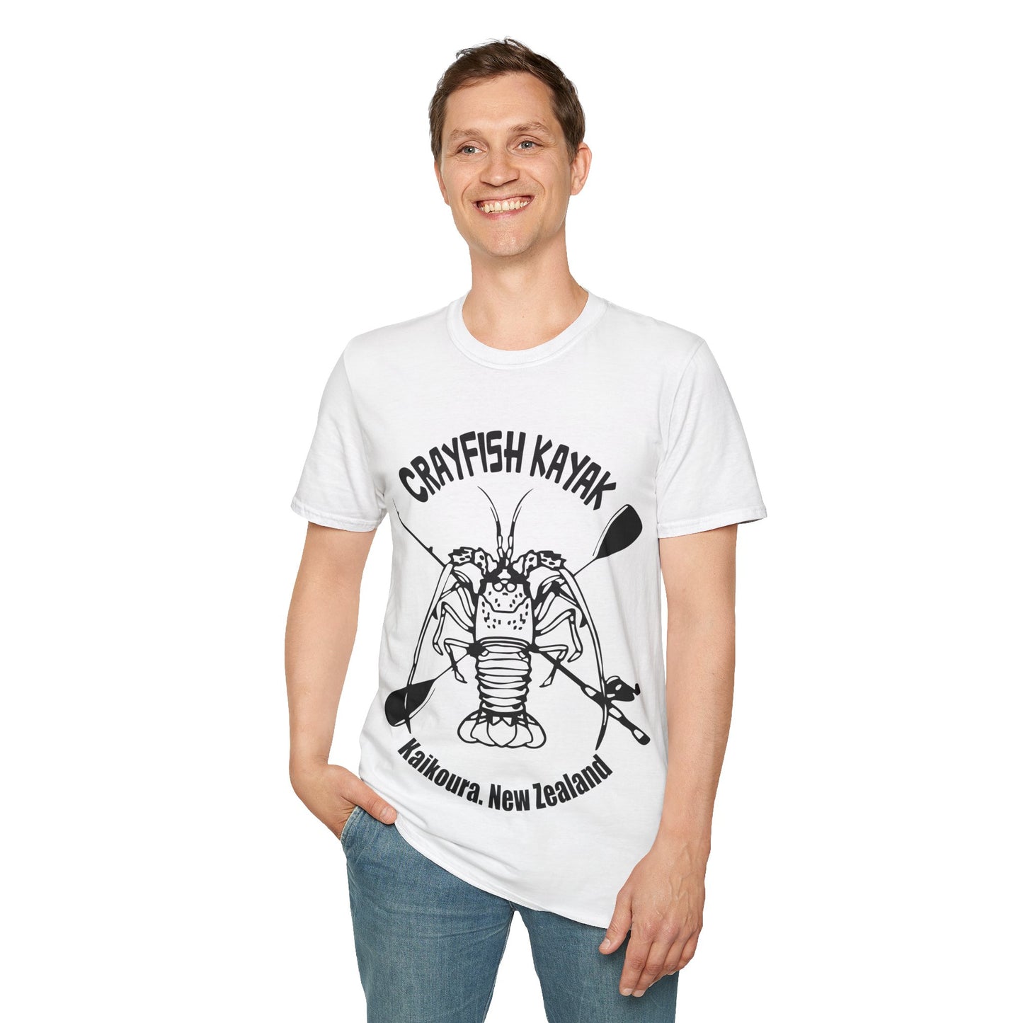 Crayfish Kayak Unisex T-Shirt Light logo AU/NZ